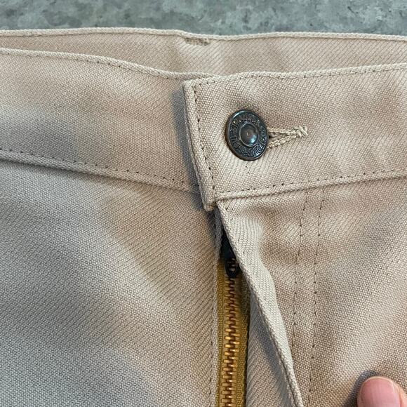 Vintage Levi's Polyester Talon Pants Mens 42x30 USA Tan Black Tab Western Retro - Picture 4 of 14